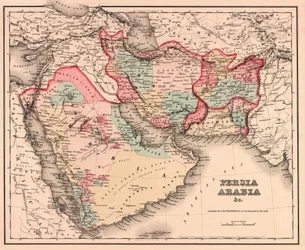 The Middle East in the mid 19th century, from Coltons General Atlas, edition of 1857